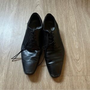 Men's Black Leather Dress Shoes